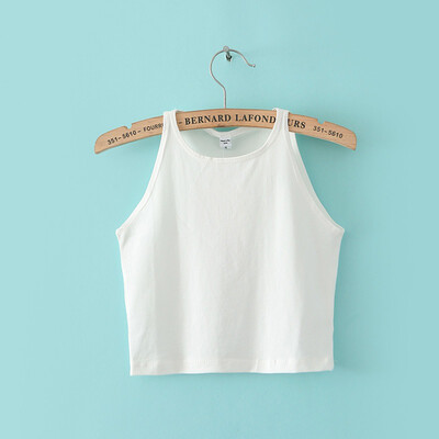 

Womens Sexy Casual Slim Sleeveless Tank Tops Vest Solid O-Neck Pullover Crop Top For Ladies Fitness Vest Women Clothing Tops