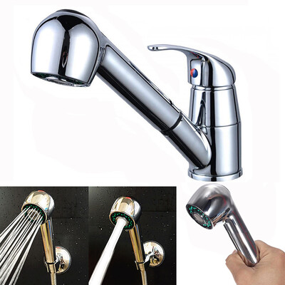 

Siaonvr Kitchen Sink Chrome Single Handle Mixer Tap Swivel Pull Out Spray Faucet Spout
