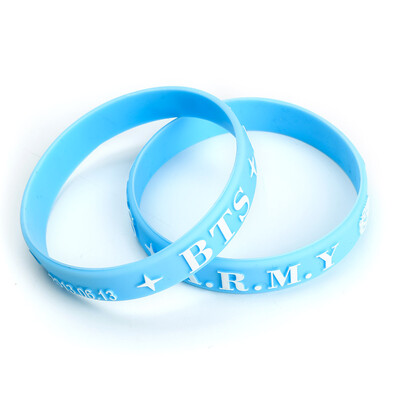 

2PCS BTS Bangtan Boys Blackpink EXO GOT7 Twice Wanna ONE Bracelet BTS Silicone Wristband Couple Bracelets