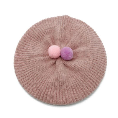 

Baby newborn caps cotton Autumn Winter Fashion Knitted Baby Girl Hats Candy Color Design Retro Kids Toddler Beret Cap