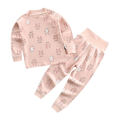 

Autumn Baby Kids Girls Boys Cute Cartoon Print Sleepwear Set Long Sleeve Blouse TopsPants Pajamas