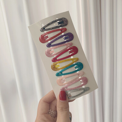 

New Candy Color Hairpin Cute Girl Trend Fashion Children Hairpin Alloy Material Water Drop Shape Hairpin