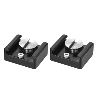 

Andoer Cold Shoe Mount Adapter Base Bracket with 14" Mounting Screw for DSLR Camera Cage Flash LED Light Microphone Pack of 20