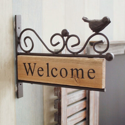 

Doorplate Plaque Wooden Hanging Door Sign Board For Home Cafe Shop Store Decor