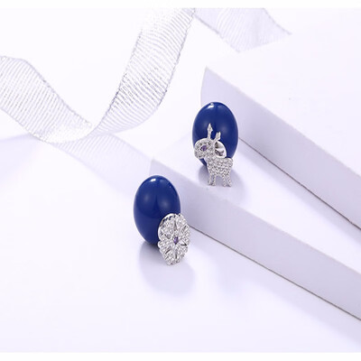 

Yoursfs s925 Silver European style Christmas series earrings Santa claus Christmas tree Snowman deer Snowflake Diamond Stud