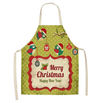 

Gobestart Christmas Decoration Cotton And Linen Apron Kitchen Aprons Dinner Party Apron