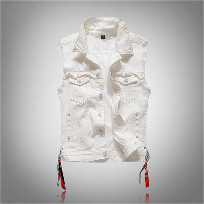 

Toponeto Mens New Fashion Denim Vest Casual Cowboy Jacket In Shoulder Blouse