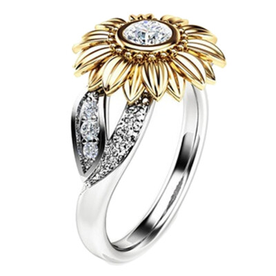

1 Pcs Sunflower Ring Simple Jewelery Wedding Party Accessories Couple Rings