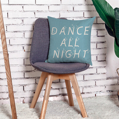 

〖Follure〗Home Cushion Cover Dance All Night Sleep All Day Throw Pillowcase Pillow Covers
