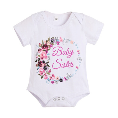 

Summer Baby Girl Clothes Sets Jumpsuit T-Shirt Short Sleeve Letter Printing Rompers Kids Bodysuits