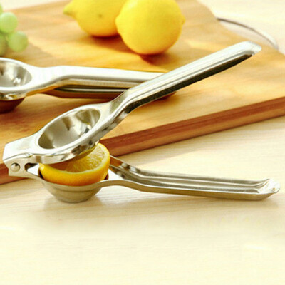 

Lemon Squeezer Stainless Steel Manual Lime Citrus Press Squeezer Metal Hand Kitchen Juicer with long hand spoon
