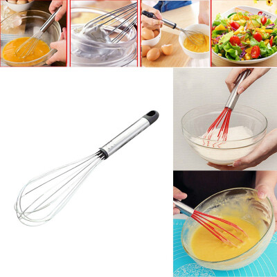 

Gobestart Handle Whisk Stainless steel Kitchen Mixer Balloon Wire Egg Beater Tool