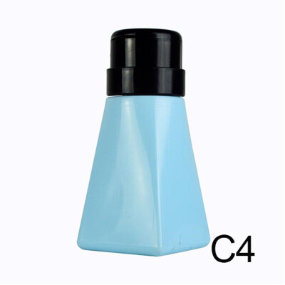 

C Type Empty Pump Dispenser Nail Tools Bottle for Liquid Alcohol Remover Cleaner Refillable Container 200ml