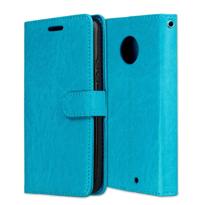 

MOONCASE Motorola Moto X4 3 Card Photo Frame Holster - Blue