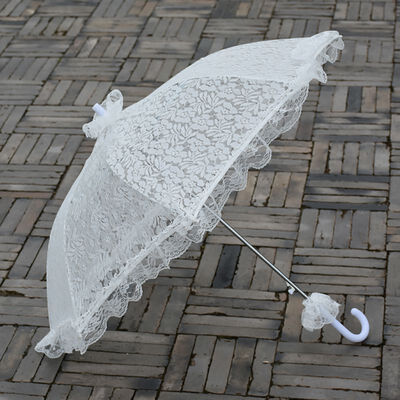 

Embroidered Lace Wedding Umbrella Handmade Party Decoration Wedding White Bridal Lace Parasol Umbrella Prop