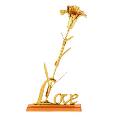 

Artificial Flowers 24K Foil Gold Plated Long Stem Rose Flower Fake Flowers Anniversary Birthday Gift Valentines Day Gift