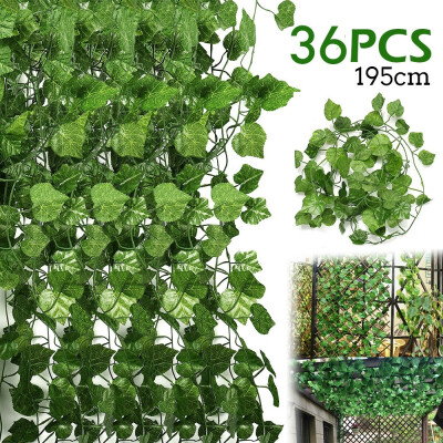 

122436pcs Artificial Ivy Leaves Garland Plants Green Vin Fake Artificial Flowers Rattan Home Wedding Decoration