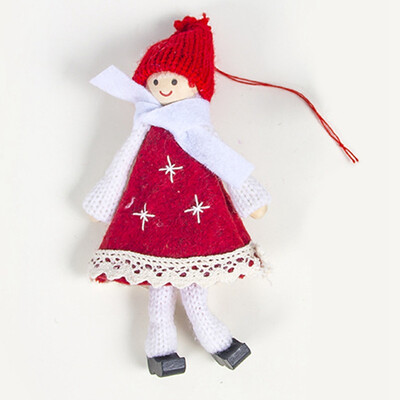 

Cute Felt Christmas Doll Boy Girl Pendant Christmas Tree Decorations Home Wooden Desk Table Ornaments Xmas Gift For Kids