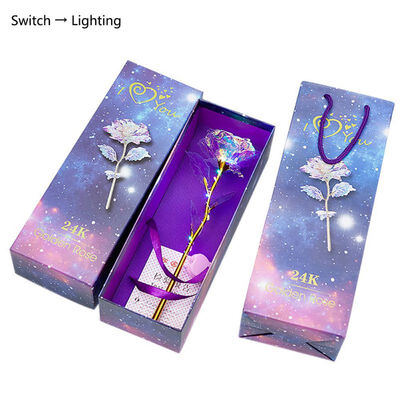 

Dropshipping 24K Foil Plated Gold Rose Flowers With Gift Box For Women Girl Wedding Decor Valentines Day Gift Christmas Present