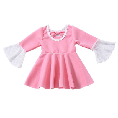 

Princess Long Bell sleeve Baby Girl Dress Toddler Baby Girl Clothes Party Dresses Baby Kid Girl clothings