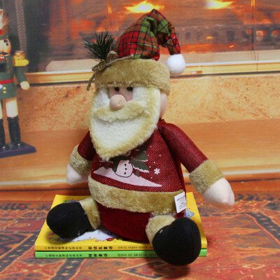 

〖Follure〗Christmas Santa Claus Snowman Toy Doll Sitting Doll Hotel Mall Ornament