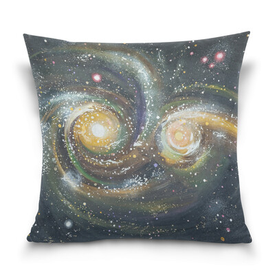 

ALAZA Throw Pillow Cover 16 X 16 inch Christmas Gift Cushion Cover with Galaxies Printed Pillowcase