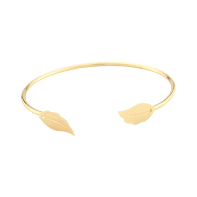 

New fashion jewelry leaf cuff bangle Open Bracelet Leaf Feather Bracelet