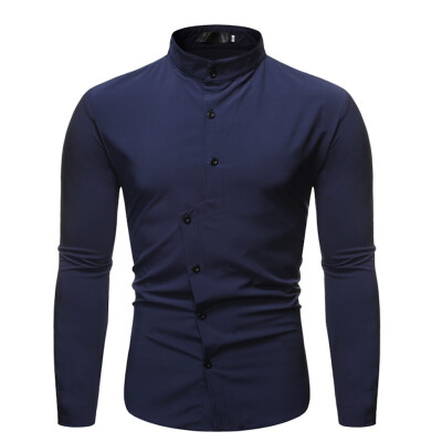 

Tailored Mens New Style Simple Fashion Pure Long Sleeve Shirt Fashion Comfortable Blouse