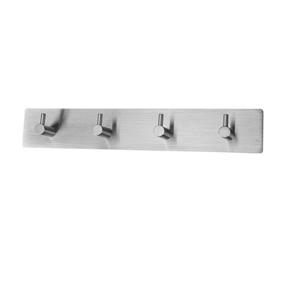 

Adhesive Stainless Steel Towel Hanger Family Robe Hats Bag Key Adhesive Wall Hooks for Kitchen Bathroom