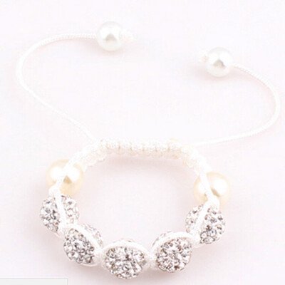 

1PC Baby Kids Bracelet Pave Crystal Ball Candy Beads Friendship Children Bracelets Nice Gift for Children kids