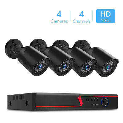 

Home Security Camera System 4Channel H264 Security Digital Video Recorder 4pcs 1080P Surveillance Cameras Motion Detection and