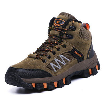 

Men Hiking Shoes Nubuck Climbing Shoes Waterproof Outdoor Trekking Shoes Genuine Leather Mountain Shoes Sneakers