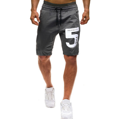 

Tailored Men Summer Letters Casual Elastic Joggings Sport Solid Baggy Pockets Short Pant