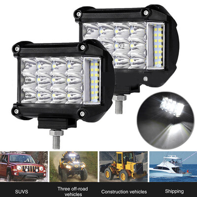 

2PCS 4 57W LED Light Bar Spot Flood Pods Lights Off-Road Tractor 4WD DC 9V-32V