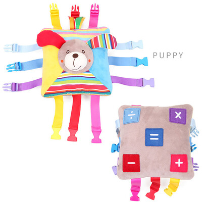 

〖Follure〗Baby Animals Cartoon Soft Plush Buckle Toy With Bell Educational Toy