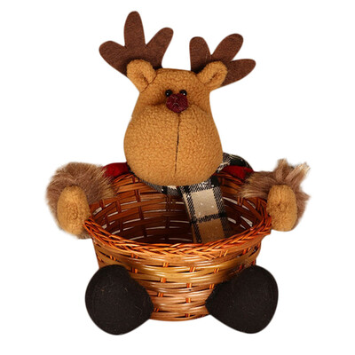 

Tailored Christmas Candy Storage Basket Decoration Santa Claus Storage Basket Gift A