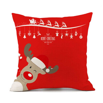 

New Christmas Gifts Flax Throw Pillow Case Cushion Cover Home Office Living Room Sofa Car Decorative 45X45Cm