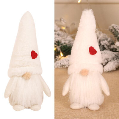 

Scandinavian Gnome Nisse Christmas Decoration Toy White 12x9 cm Type 2