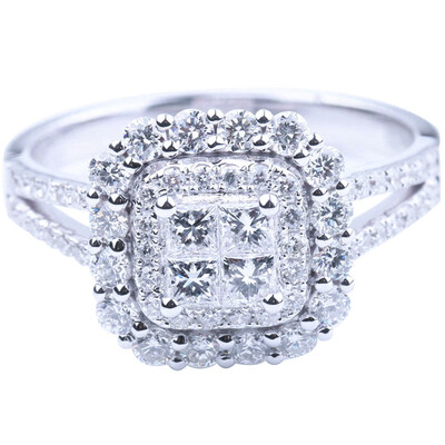 

Hot Sale Silver Diamond Ring Fine Wedding Zircon Wedding Rings For Women