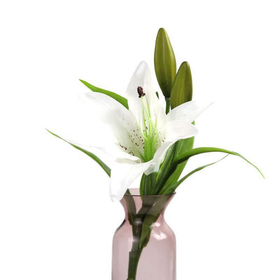 

Simulation Lily for Lady Gift Artificial Large Lily Romantic Flower Lily Branch for Home Shop Decor Fake Flower Bouquet Supply