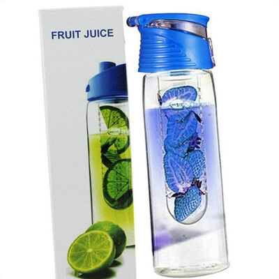 

800 Milliliter Fruit Infusing Water Bottle with Fruit Infuser&Flip Lid Lemon Juice Make Bottle