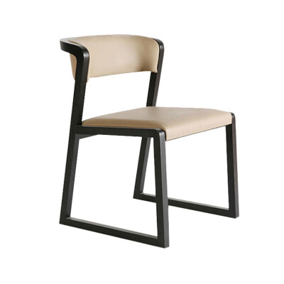 

Comfortable oak wood leather upholstery dining chair