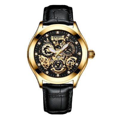 

KINYUED Mens Automatic Mechanical Watch Luminous Pointer Design 3ATM Waterproof Fashion Mens Mechanical Watch Luxury Wristwatch fo