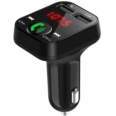 

DC 12V-24V Dual USB Port Car Chargers LED Frequency Display Bluetooth FM Transmitter Handsfree Phone Call Car Kit
