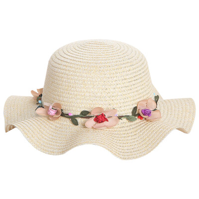 

Womens Sun Hat Handmade Straw Wreath Hat UPF 50 Protection Anti-UV for Fashion Summer Shade Cap Beach Hat 5 colours