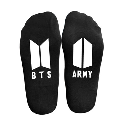 

KPOP BTS Bangtan Boys Cotton Mid-tube Socks Boys&Girls Striped Printed Sports Socks ARMY Hot Gift