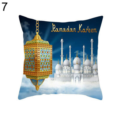

Eid Mubarak Throw Pillow Case Islamic Ramadan Festival Cushion Cover Home Decor