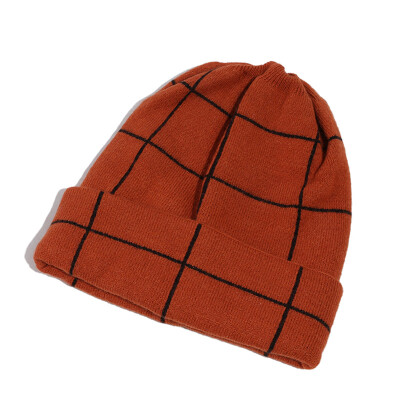 

Hat women autumn&winter Korean version of the tide 2019 set of head hat Korean ins students plaid warm knitted hat men