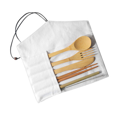 

Toponeto Portable Bamboo Cutlery Travel Eco-friendly Fork Spoon Set