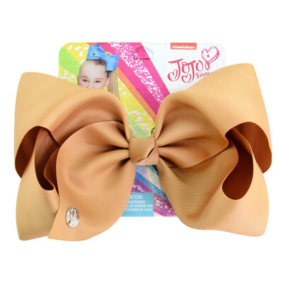 

Solid color large bow fabric ribbed polyester bow hairpin girl hair accessories